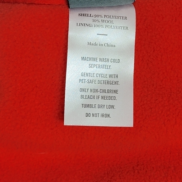 MARTHA Stewart Red Plaid Tweed Barn Coat For Dogs Small - Picture 7 of 10